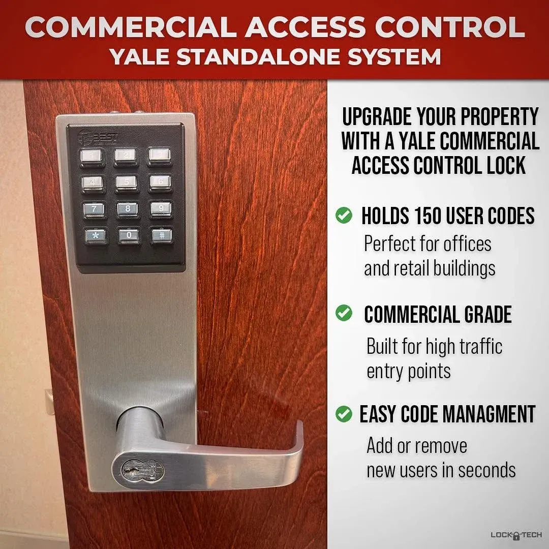 Yale standalone commercial access control keypad lock, holding up to 150 user codes